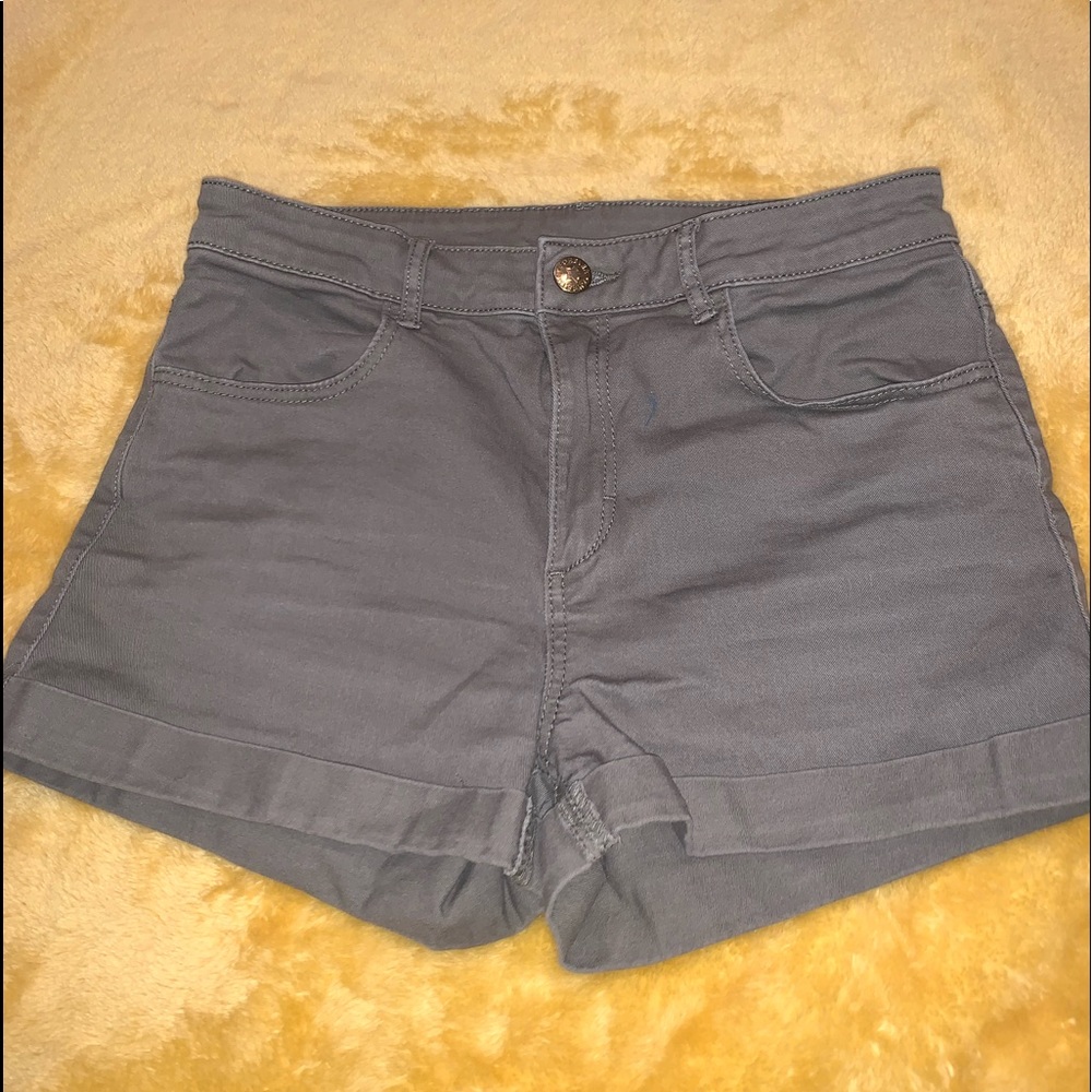 Jean shorts.